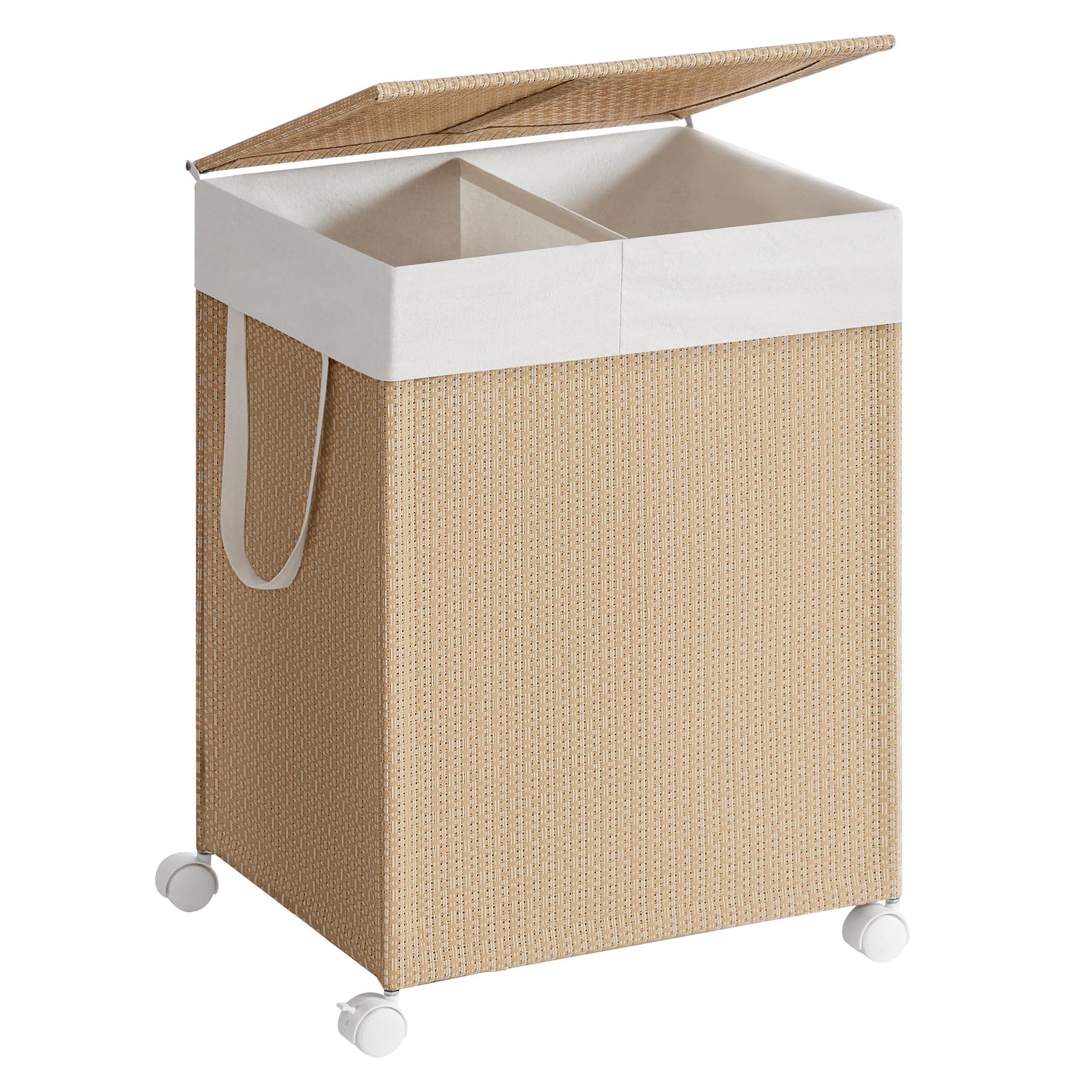SONGMICS HOME Wäschekorb 2 Fächer, Wäschesammler 100 L 🧺🏡