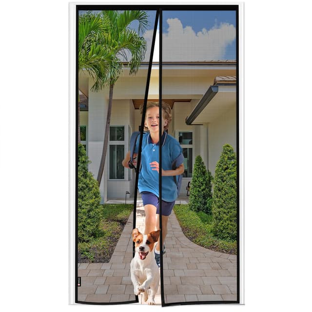 Schnellschließen Fliegengitter Balkontür Magnet 90*210cm - 3.8cm Breites Klettband 🪲🚪