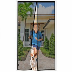 Schnellschließen Fliegengitter Balkontür Magnet 90*210cm - 3.8cm Breites Klettband 🪲🚪