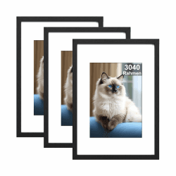 🖼️ RUN HELIX 3 Pack Bilderrahmen 30x40 Schwarz 🖼️