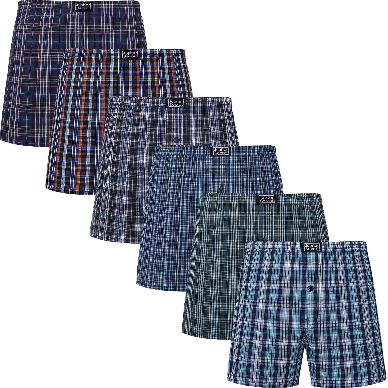 JupiterSecret Boxershorts Herren 100% Baumwolle Unterhosen Männer 6er Packs 😎🩲🎨