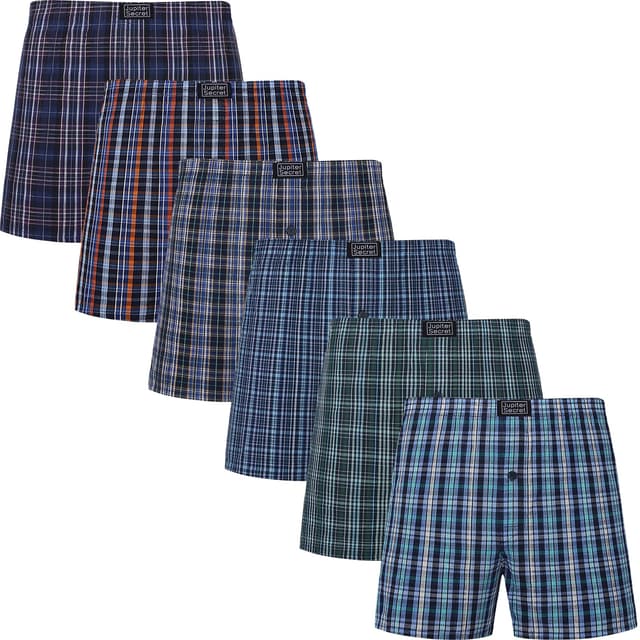JupiterSecret Boxershorts Herren 100% Baumwolle Unterhosen Männer 6er Packs 😎🩲🎨