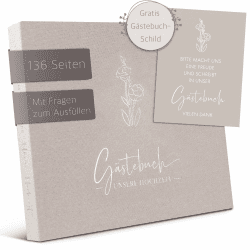 Love Notes® Gästebuch Hochzeit mit Fragen zum Ausfüllen - Hochwertiges Hochzeitsbuch für unvergessliche Erinnerungen ❤️💍📖