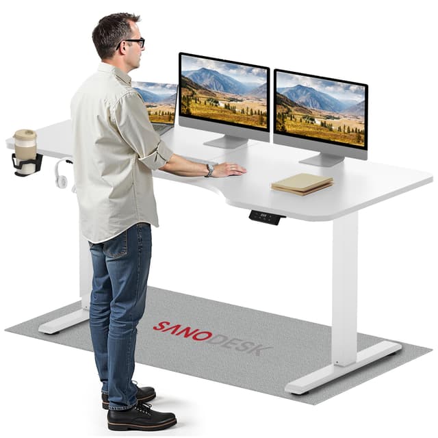 SANODESK Elektrischer Höhenverstellbarer L-förmiger Schreibtisch 🖥️🏡