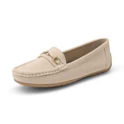 🌟 DREAM PAIRS Damen Loafer Mokassins Slippers 39 EU Khaki Suede 🌟