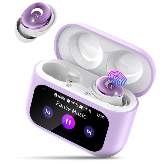 Bluetooth Kopfhörer, Mini 48H Schlafkopfhörer Bluetooth 5.4 mit Touchscreen - Violett