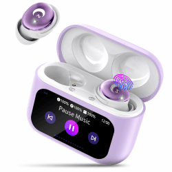 Bluetooth Kopfhörer, Mini 48H Schlafkopfhörer Bluetooth 5.4 mit Touchscreen - Violett