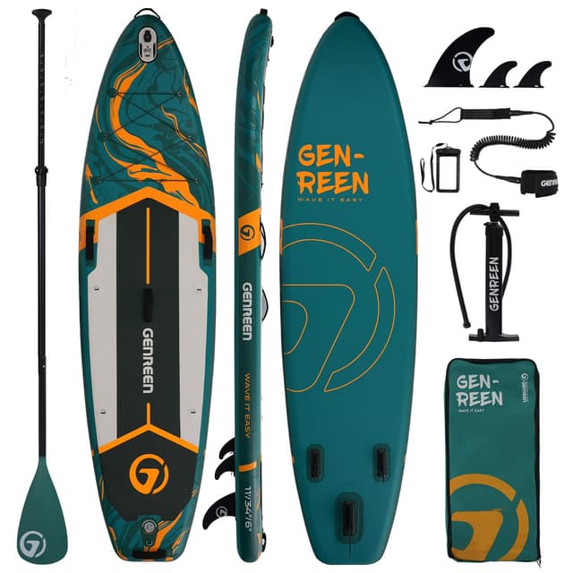 GENREEN (Extra Groß) Stand up Paddle Board für Alle Fähigkeitsniveaus 🏄‍♂️🌊