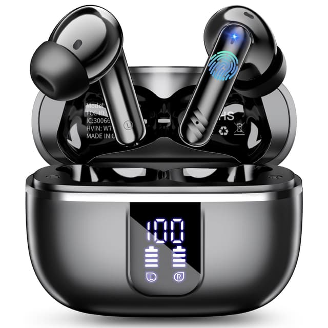 🎧 Bluetooth Kopfhörer 3D HiFi Stereo Schwarz - 46 Std Wiedergabezeit