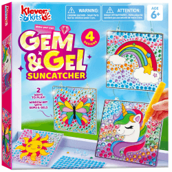 🎨🌈 Klever Kits Suncatcher Fenster Bastelsets für Kinder - Mädchen Geschenke 6-12 Jahre