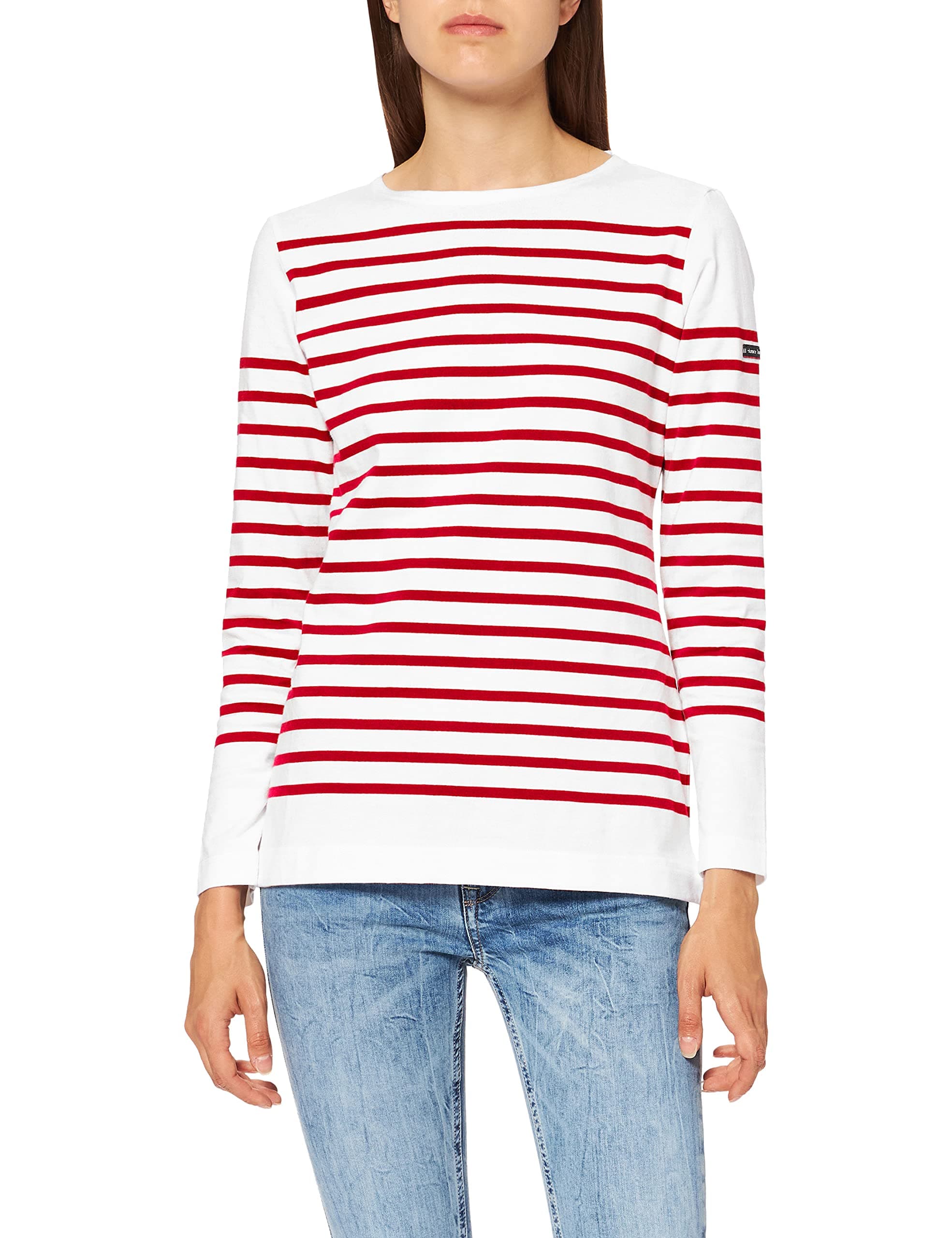 Angebot! 🛍️ Armor Lux Damen Langarmshirt L Mehrfarbig (Blanc/Braise 320)