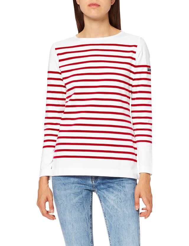 Angebot! 🛍️ Armor Lux Damen Langarmshirt L Mehrfarbig (Blanc/Braise 320)