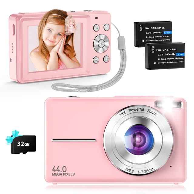 Kompakte Digitalkamera 44MP mit 1080P HD Video 📸🎥