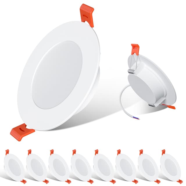 ChangM LED Einbaustrahler Ultra flach 8W 68-80mm Deckenspots 230V IP44 8er Set 🔥