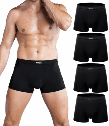 👕 Wirarpa Boxershorts Herren Mikrofaser Männer Unterwäsche Trunks 4er Pack XL 1402-4p-schwarz