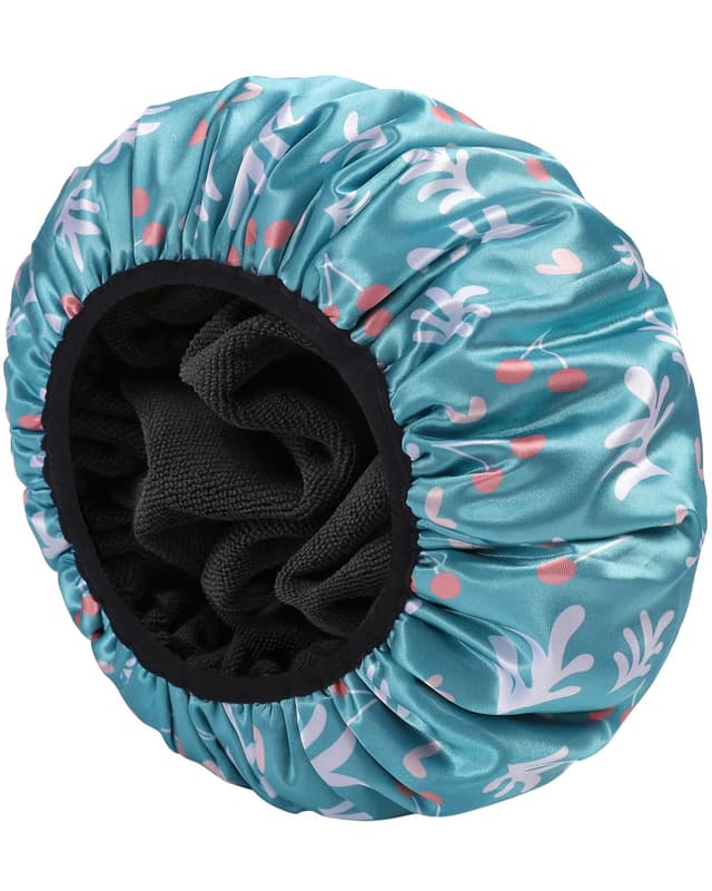 🚿 E ENASUE Wiederverwendbare 3-lagige Duschhaube für langes Haar (Grün) 🎀