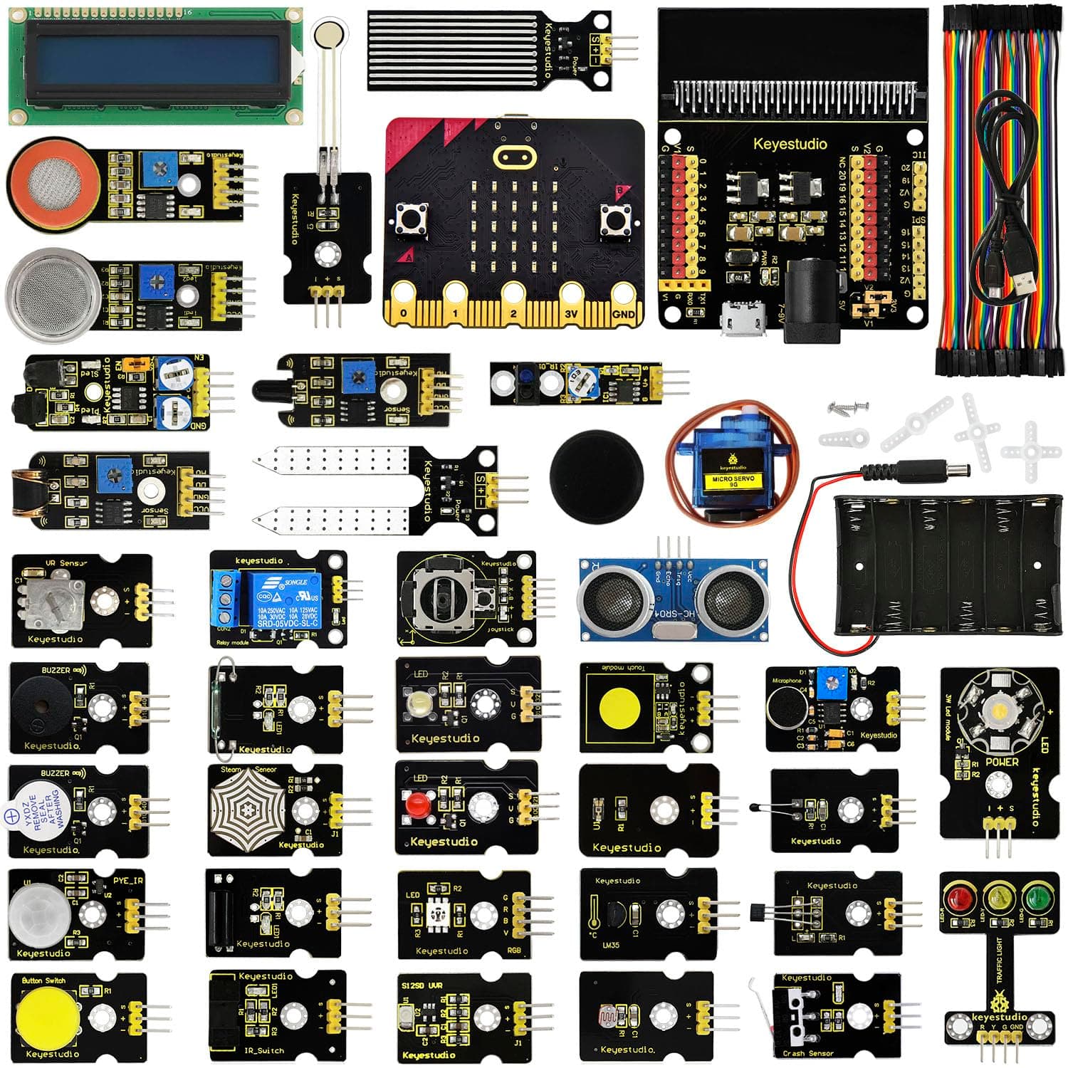 🔥 Super Angebot! KEYESTUDIO BBC Micro:bit V2 37 In 1 Sensor Starto Kit