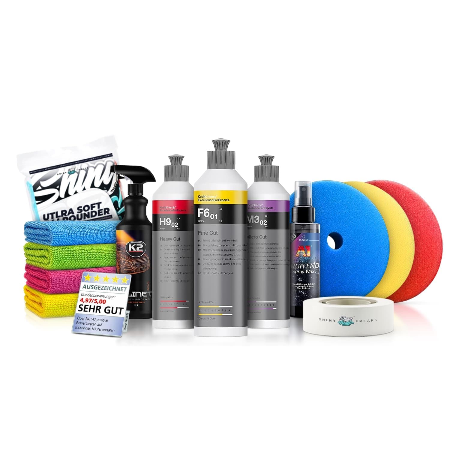 Angebot: Koch Chemie Politur Set 🧼 13-teilig | Auto Politur Set mit Royal Pads Premium Polierpads