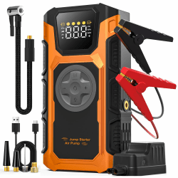 Starthilfe Powerbank mit Kompressor, 150PSI 5500A Auto Starthilfe
