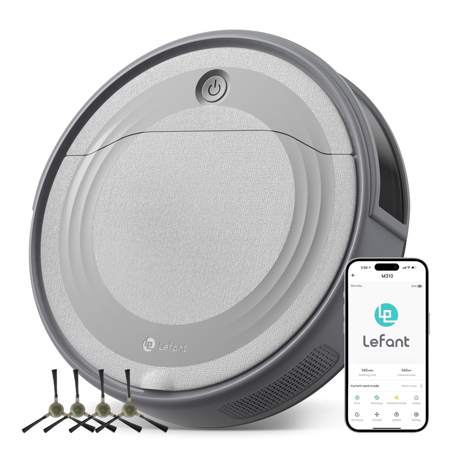 🤖🧹 LEFANT M310G Saugroboter: 4500Pa, 180 Min Laufzeit, App & Sprachsteuerung