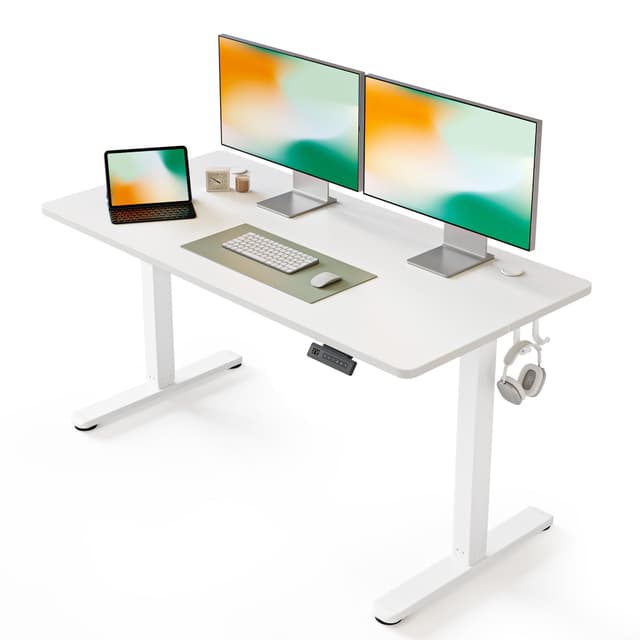 🌟 Super Deal! FEZIBO Schreibtisch Höhenverstellbar Elektrisch 140 x 60 cm 🌟