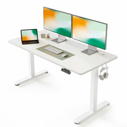 🌟 Super Deal! FEZIBO Schreibtisch Höhenverstellbar Elektrisch 140 x 60 cm 🌟
