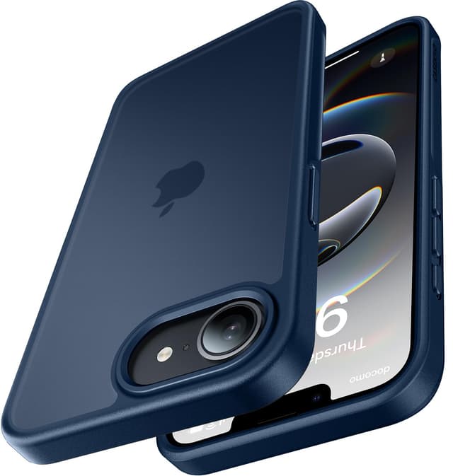 CASEKOO Matt Power für iPhone 16e Hülle - Stoßfeste Schutzhülle in Blau
