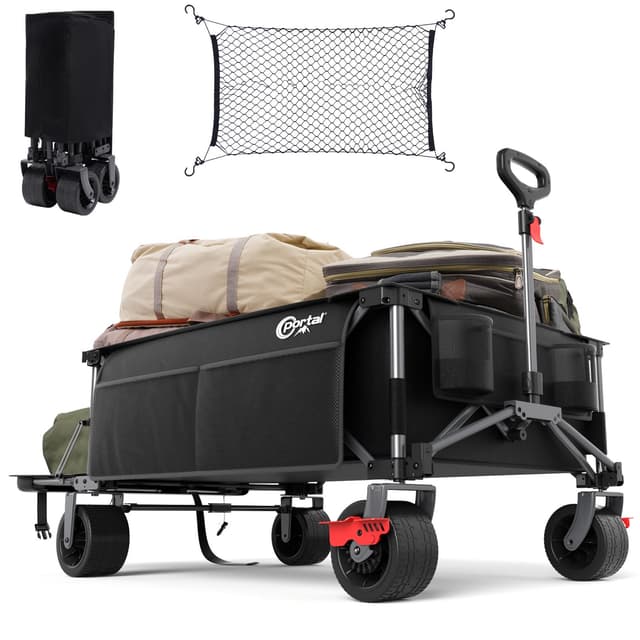 🌟 Portal Bollerwagen faltbar XXXL 600L - 180kg Belastbar 🚗🏖️