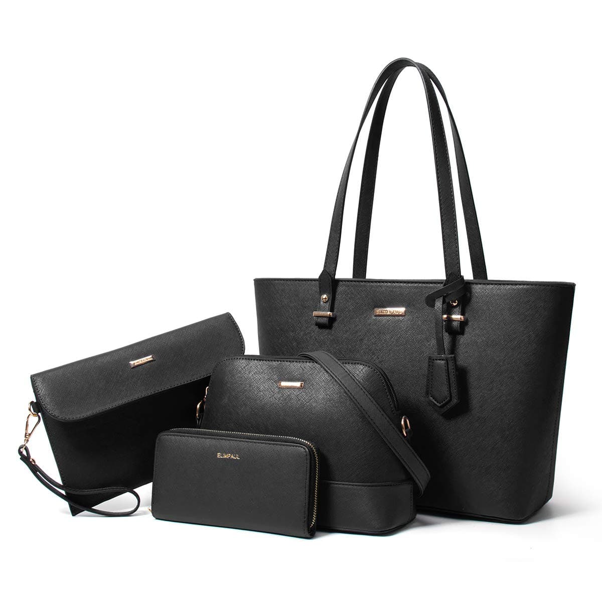 😍 YTL Damen Handtasche Tote Shopper Groß Schultertasche Umhängetasche Geldbörse Kartenhalter Tasche 4-teiliges Set! 🎁