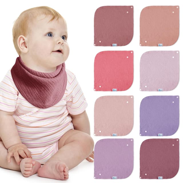 👶🍼 Lulumoon Baby Lätzchen 8 Stück - Super Soft & Saugfähig - Perfektes Baby Shower Geschenk 🎁