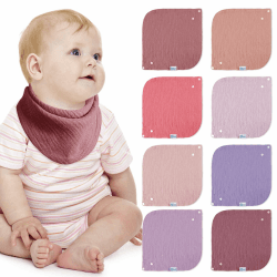 👶🍼 Lulumoon Baby Lätzchen 8 Stück - Super Soft & Saugfähig - Perfektes Baby Shower Geschenk 🎁