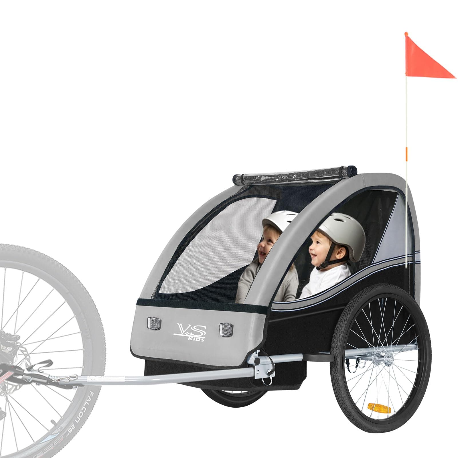 🚴 Kinderfahrradanhänger 50201 Grau 🚴