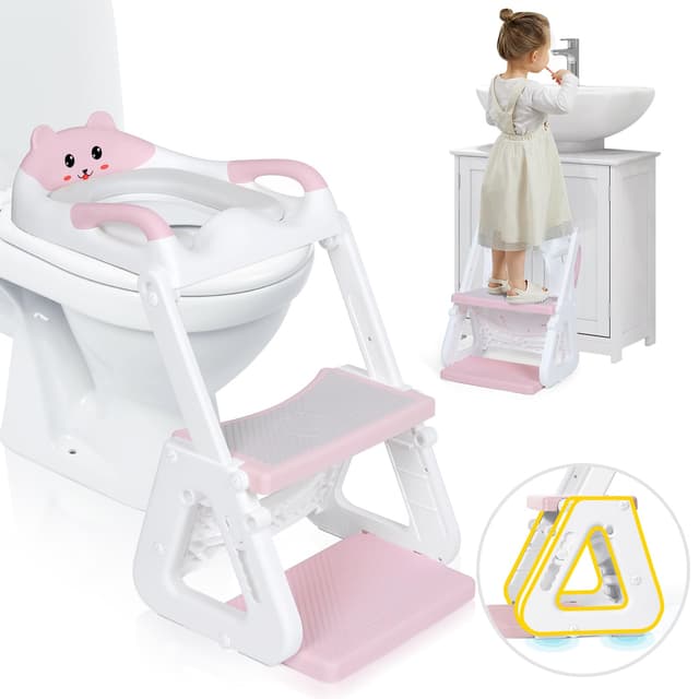 Orzbow Toilettensitz Kinder mit Treppe - Stabil und Sicher für Kinder 👶🚽