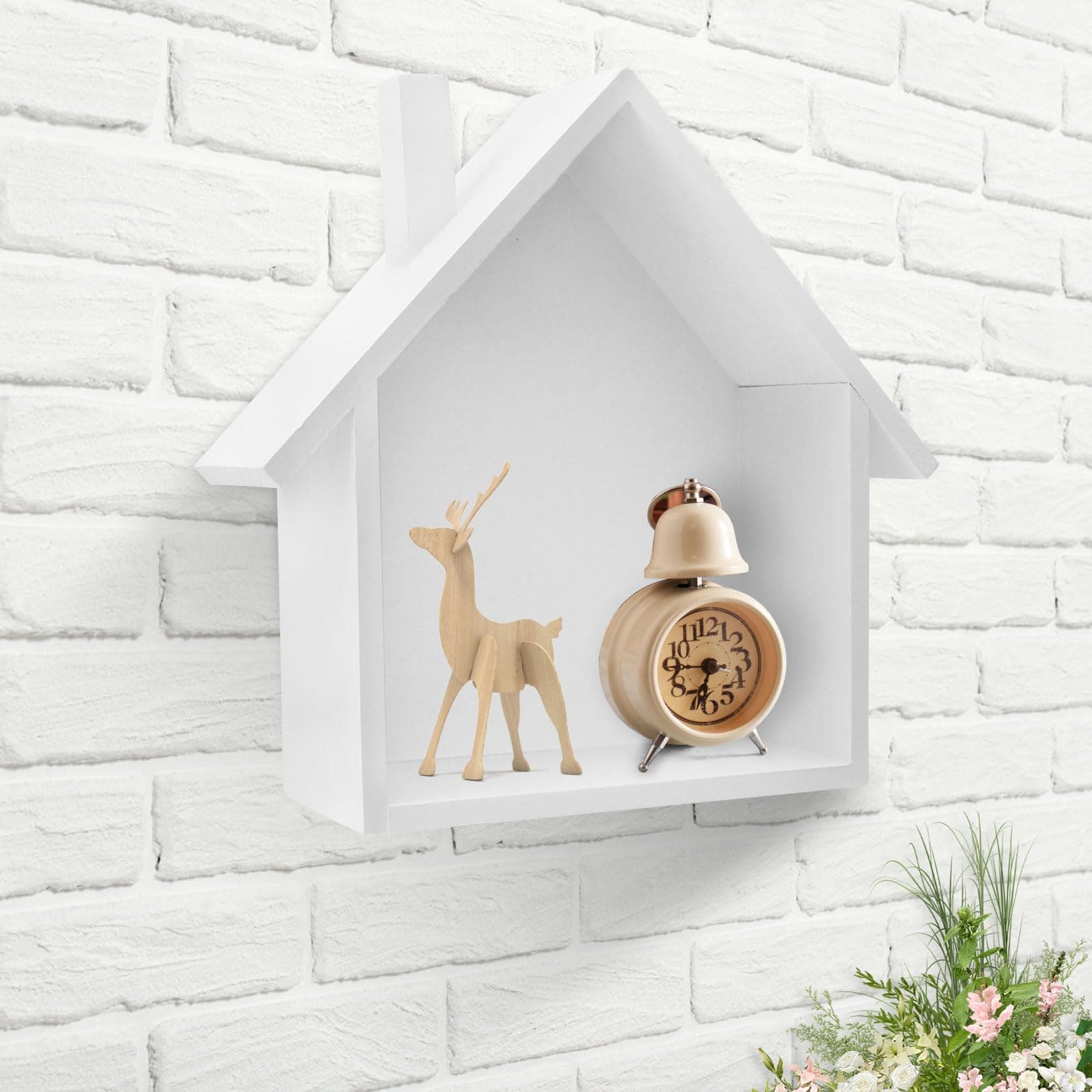 HENGBIRD Regalbox Hausform 🏠 Holzhaus Deko 🌲 Wichtelhaus zum Basteln