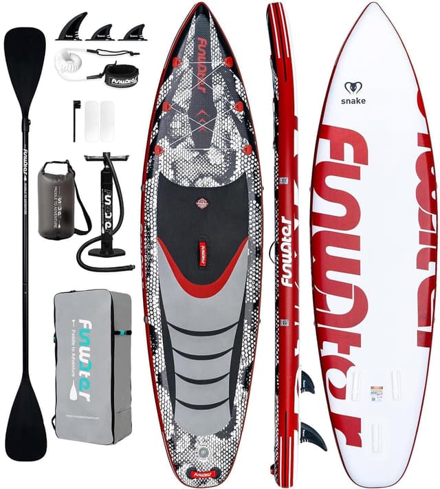 🌊🏄‍♂️ FunWater 10'6" & 11'6" Stand Up Paddle Board - Multifunktionale Paddelboards mit Flossen, Knochleine, SUP Pump, Paddel, Sup-Rucksack