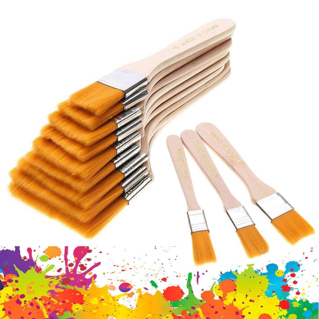 Breit Flachpinsel Set, 12 Stück 🎨🖌️