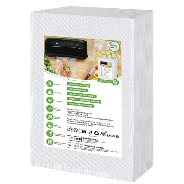BoxLegend Profi Vakuumbeutel für Lebensmittel, 100 Beutel 20x30cm 🛍️🍲