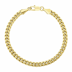 KRKC Herren Armband 14K Gold Vergoldet/Silber Farbe 3/5/7/9mm Edelstahl Panzerkette Cuban Armband 🎁