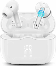 🎧🔥 Kabellose Bluetooth Kopfhörer In Ear mit 4 ENC Noise Cancelling Mics - Weiß 🎶📱