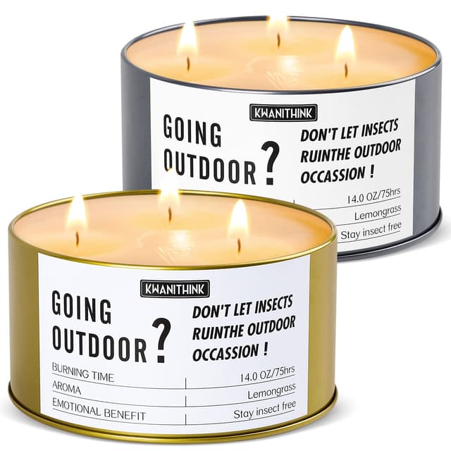 🌿🕯️ KWANITHINK Citronella Kerze Set für den Sommer 🌞🦟