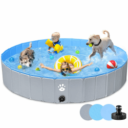 🐶🏊 Gindoly Faltbarer Hundepool für Hunde und Katzen - 160 * 30cm