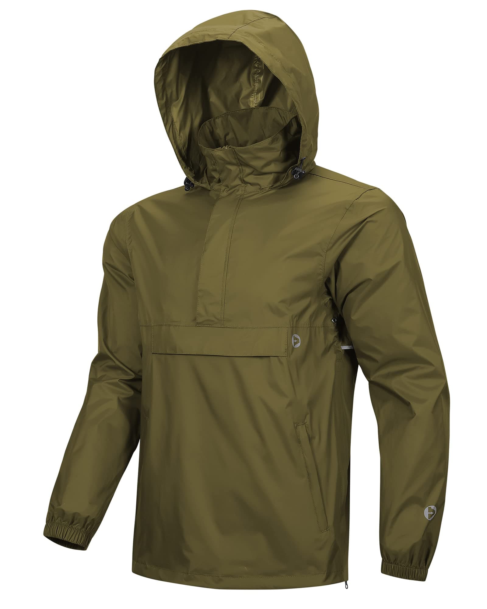 🌧️🚴 Outdoor Ventures Herren Regenjacke | Wasserdichter Pullover mit Kapuze | Leichte Fahrrad Windjacke