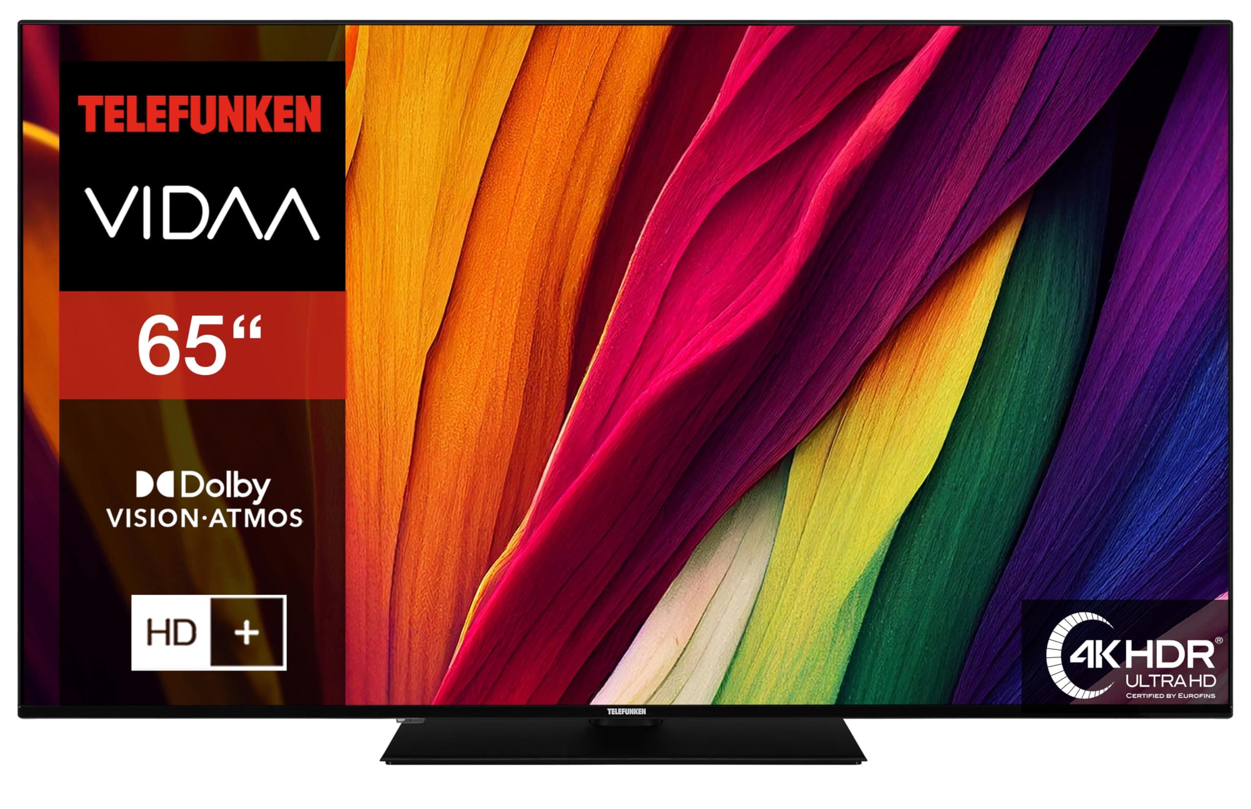 📺 Telefunken Fernseher 65 Zoll Smart TV VIDAA XU65VP750M 4K UHD HDR TV 🎬
