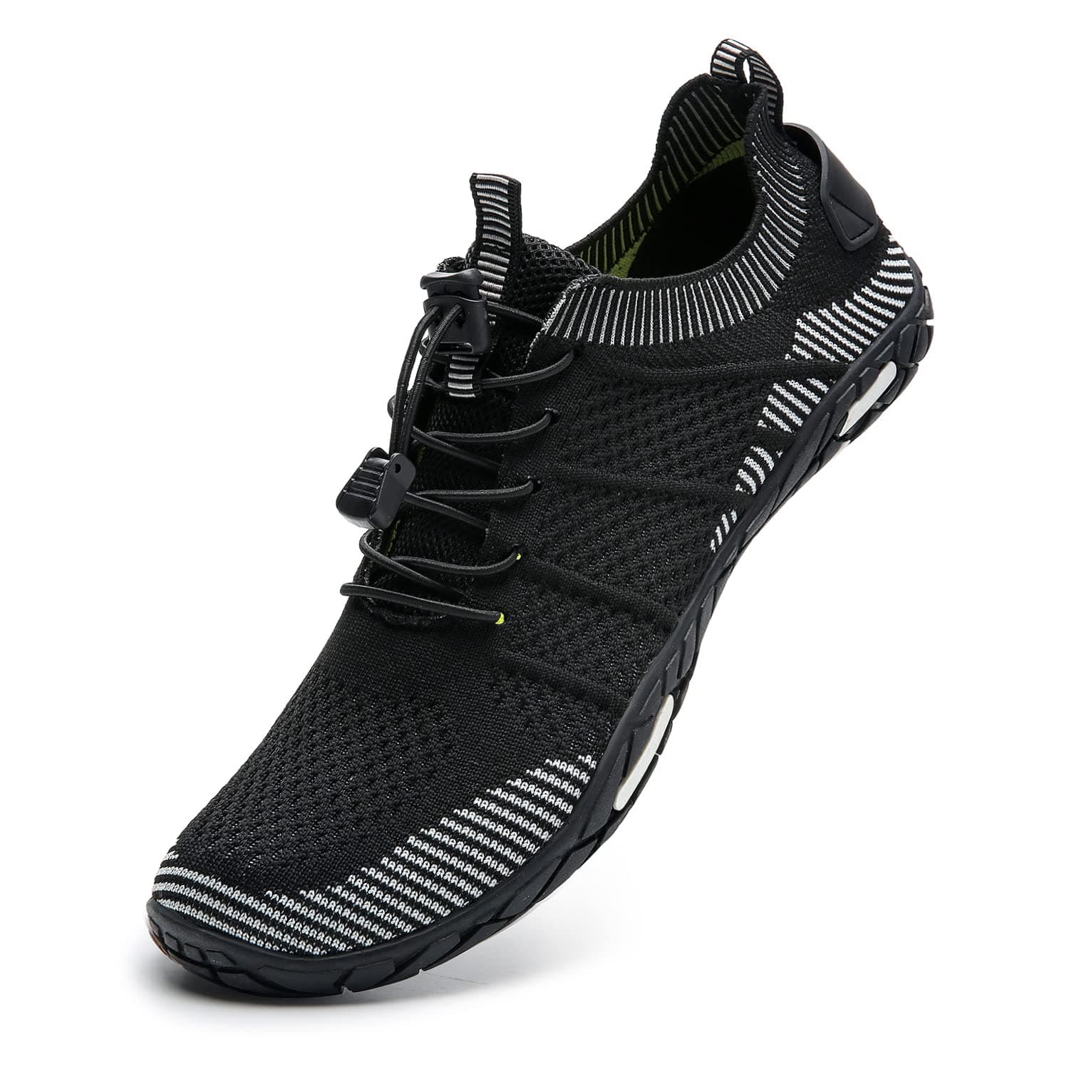 🌊👟 IceUnicorn Strandschuhe Badeschuhe Damen Herren Schwimmschuhe Aquaschuhe Sommer Schnell Trocknend Surfschuhe 44 EU Minimalistische Schwarz