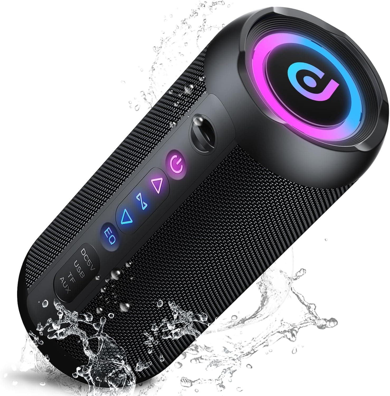 Bluetooth Lautsprecher mit Licht - 30W Musikbox Tragbarer Bluetooth Box mit RGB Lichtern