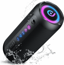 Bluetooth Lautsprecher mit Licht - 30W Musikbox Tragbarer Bluetooth Box mit RGB Lichtern