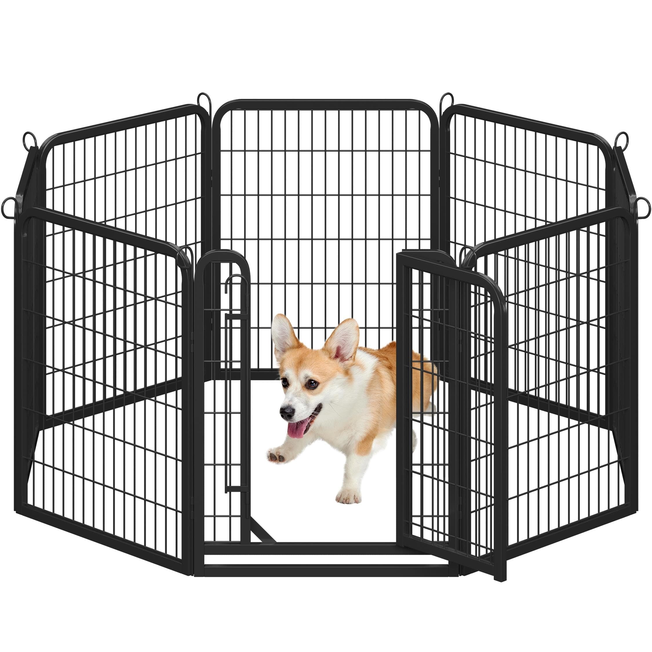 🐶🐱🐰 Yaheetech Welpenauslauf 80cm hoch - Faltbares Freilaufgehege