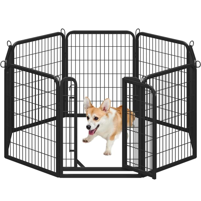 🐶🐱🐰 Yaheetech Welpenauslauf 80cm hoch - Faltbares Freilaufgehege