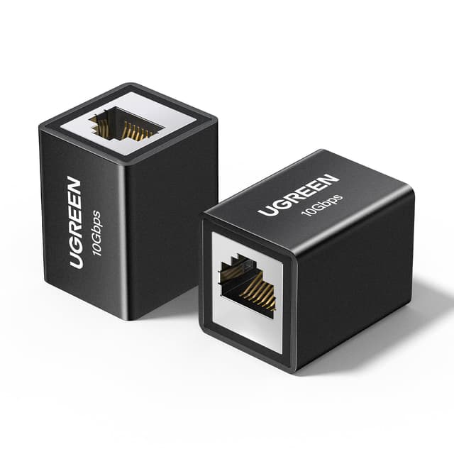 UGREEN LAN Kabel Verlängerung RJ45 Kupplung 10 Gigabit LAN Kabel Kupplung LAN Verbinder Ethernet Verlängerung Netzwerkkabel Kupplung LAN Kupplung Cat7/ Cat6/ Cat5（Schwarz-2 Stück） 2 Schwarz 🚀