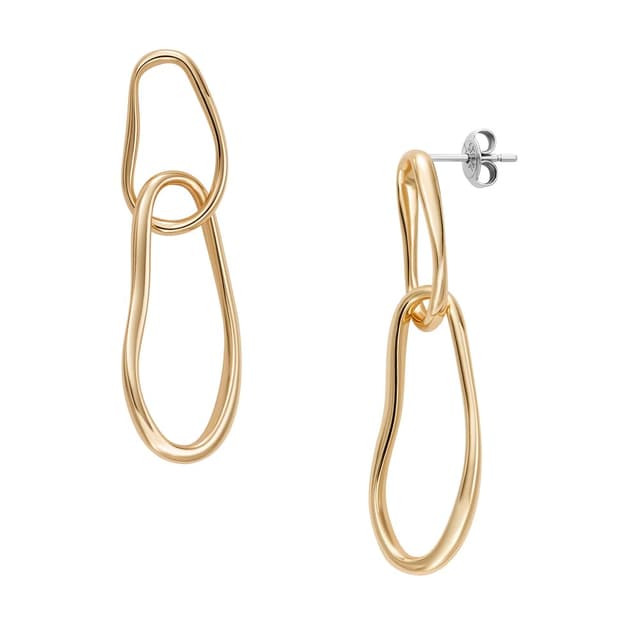 Skagen Damen Ohrringe aus Messing mit Stiftverschluss Sepia-Gold 💍🌟